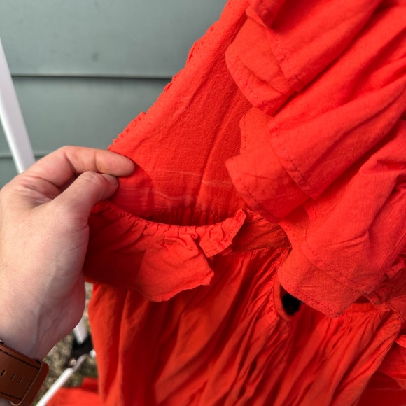 Laurence BRAS COTTON  Red Maxi Dress - Picture 11 of 16